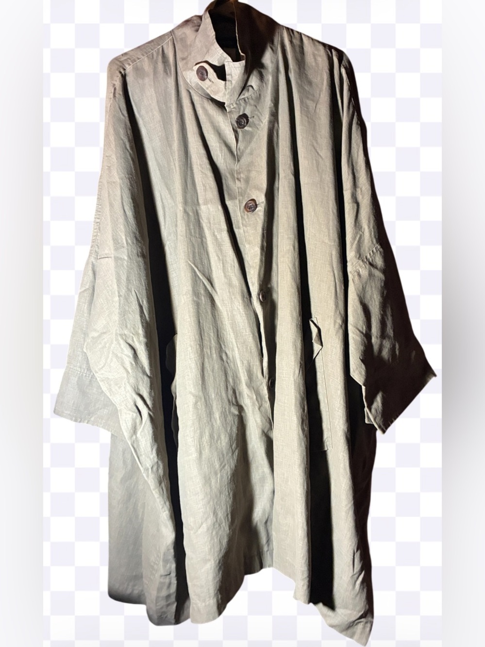 NWT [New Without Tags] Eskandar Neiman Marcus Linen Blend Oversized Coat Size 1